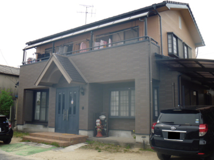 外壁工事を行った戸建住宅